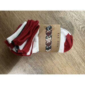 VHTF NWT Rae Dunn KIDS 10 Pack Ankle Socks Holiday Collection Cotton Blend Multi